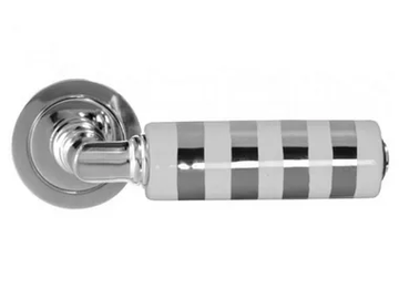 KIKKA LUX WHITE/PLATINUM - Ceramic door handle by Glass Design - view 2
